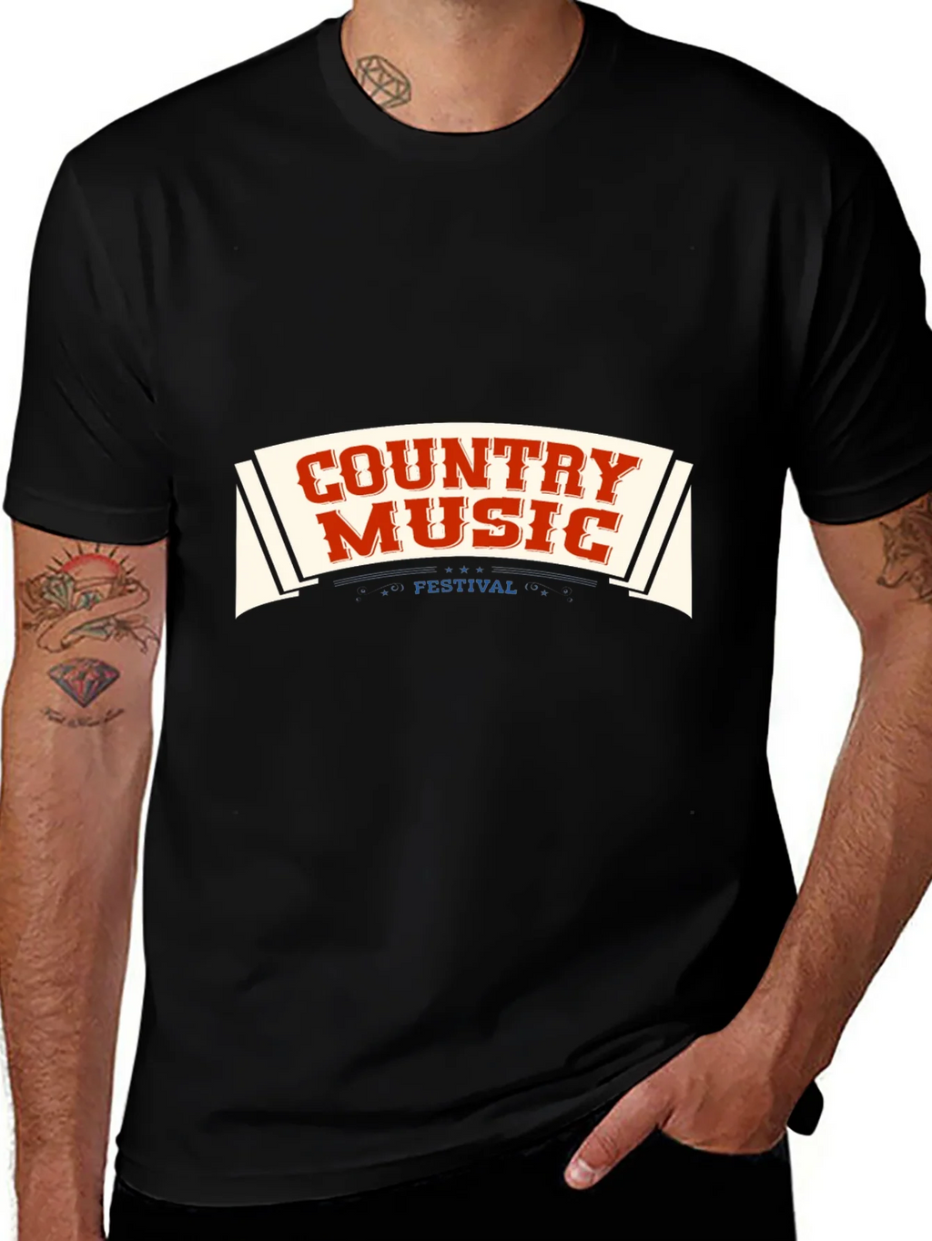 Country Music Festival Graphic T-Shirt - Black product image 1