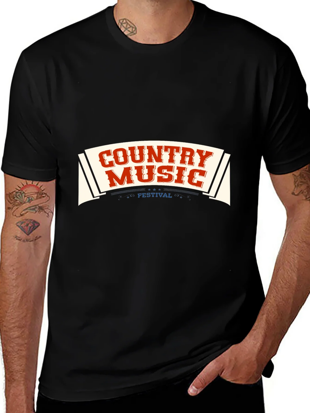 Country Music Festival Graphic T-Shirt - Black product image 1