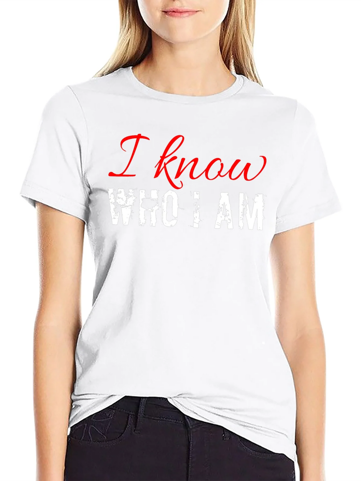I Know Who I Am Black T-Shirt - Bold Statement Tee product image 8