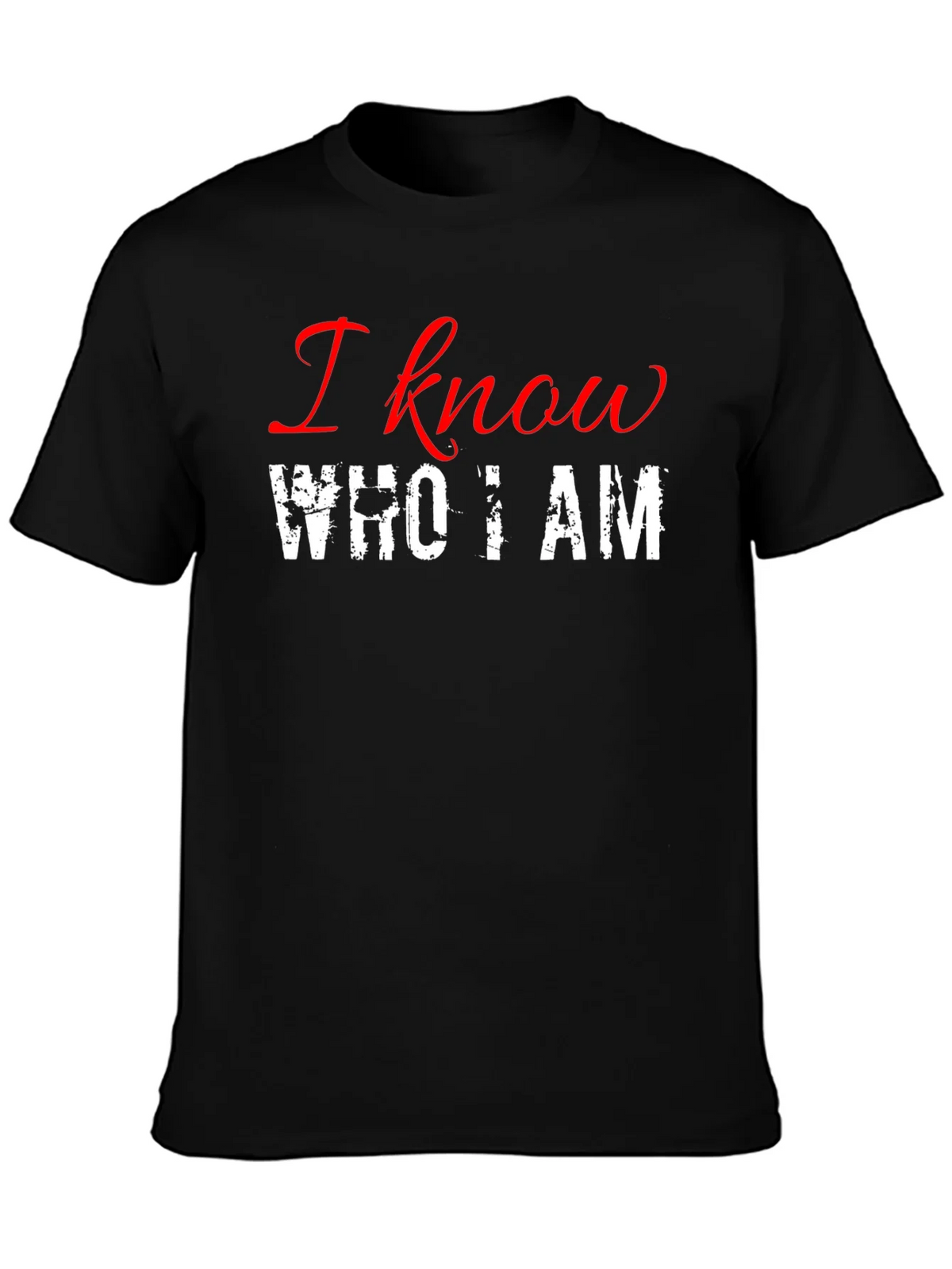 I Know Who I Am Black T-Shirt - Bold Statement Tee product image 3