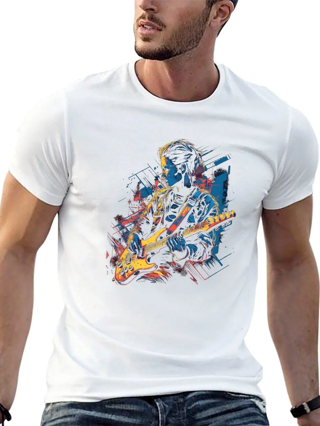 Guitar Player Graphic Black Tee product image 12