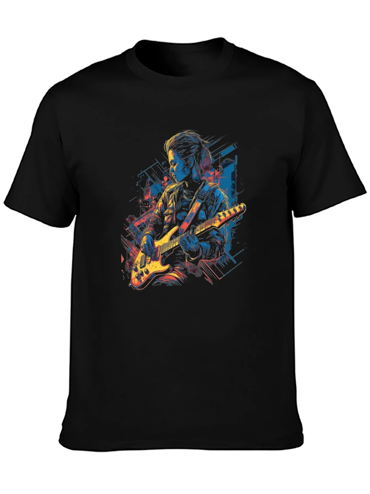 Guitar Player Graphic Black Tee product image 3