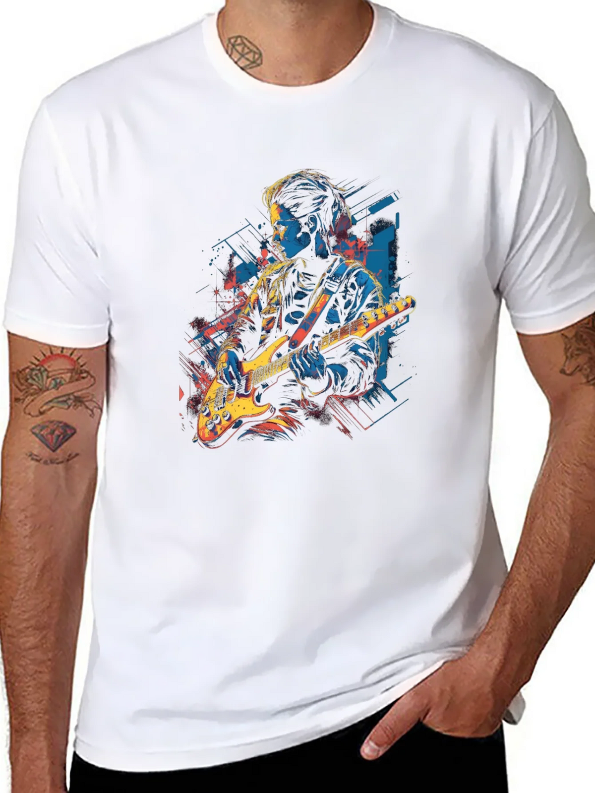 Guitar Player Graphic Black Tee product image 7