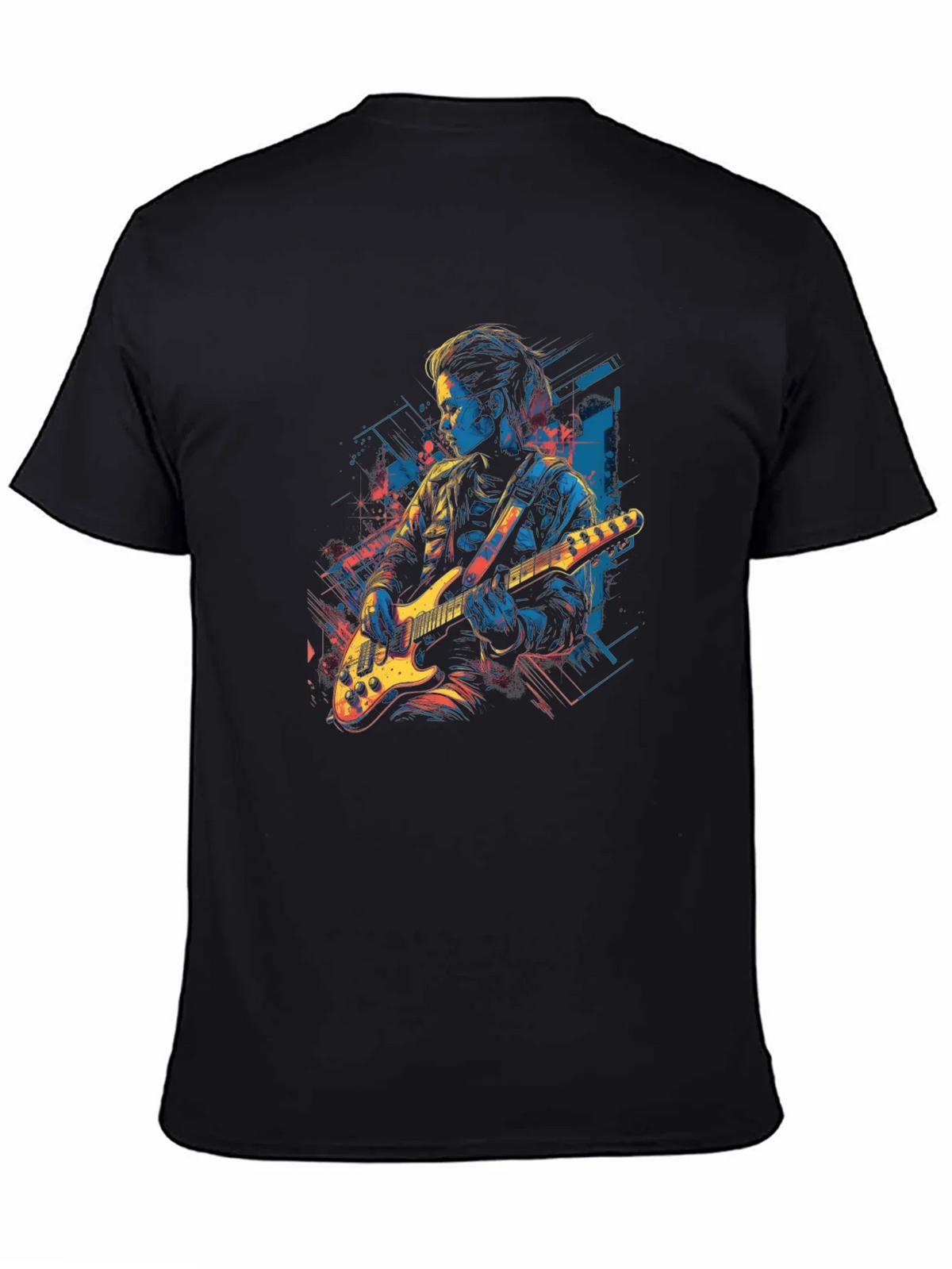 Guitar Player Graphic Black Tee product image 4