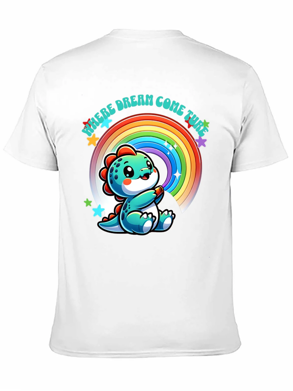 Cute Dinosaur Rainbow T-Shirt product image 6