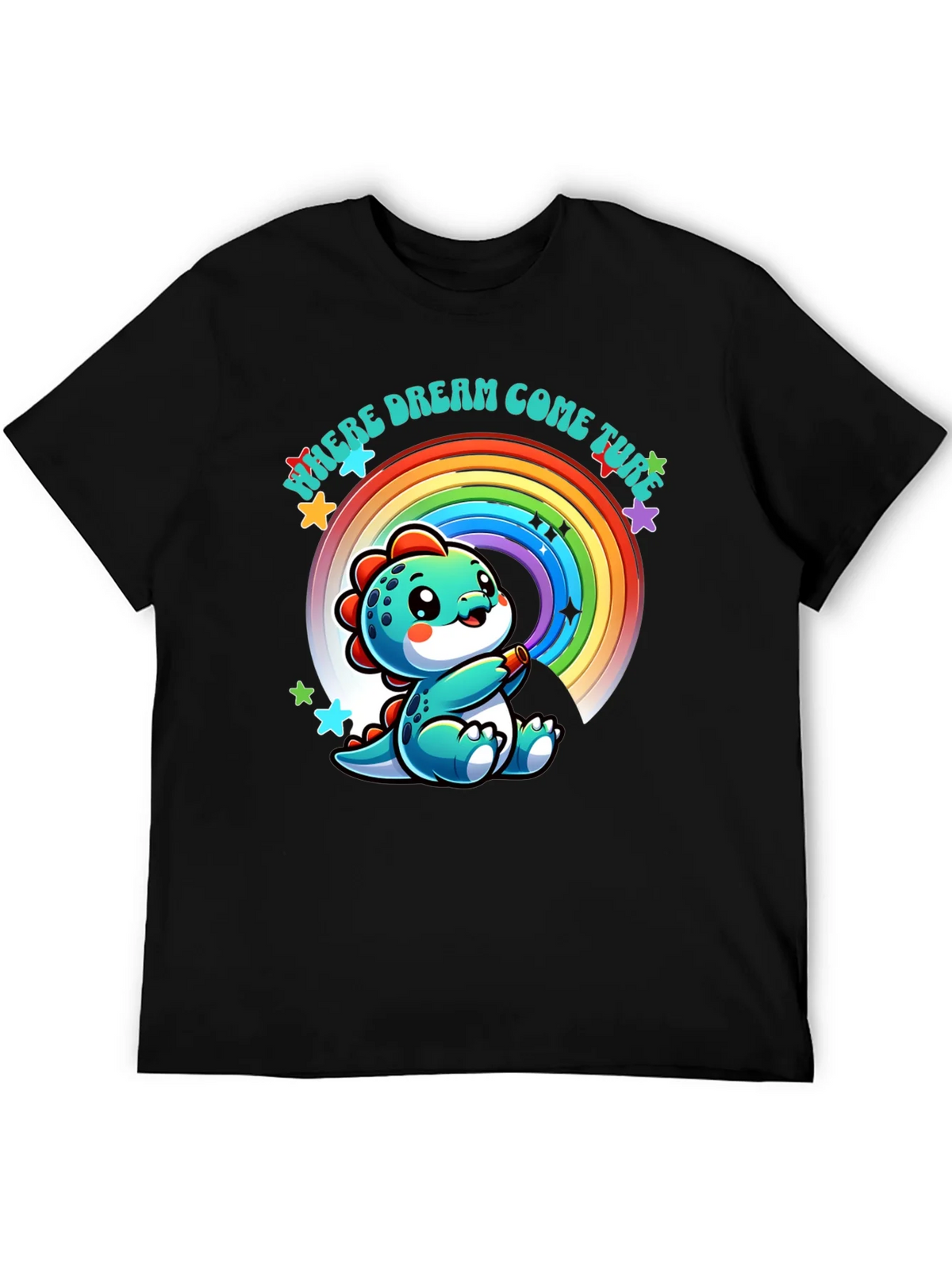 Cute Dinosaur Rainbow T-Shirt product image 2
