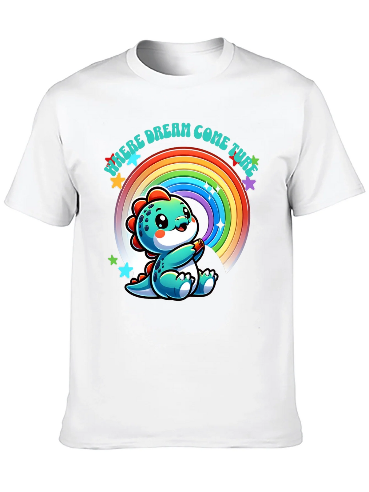 Cute Dinosaur Rainbow T-Shirt product image 5