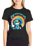 Cute Dinosaur Rainbow T-Shirt product image 1