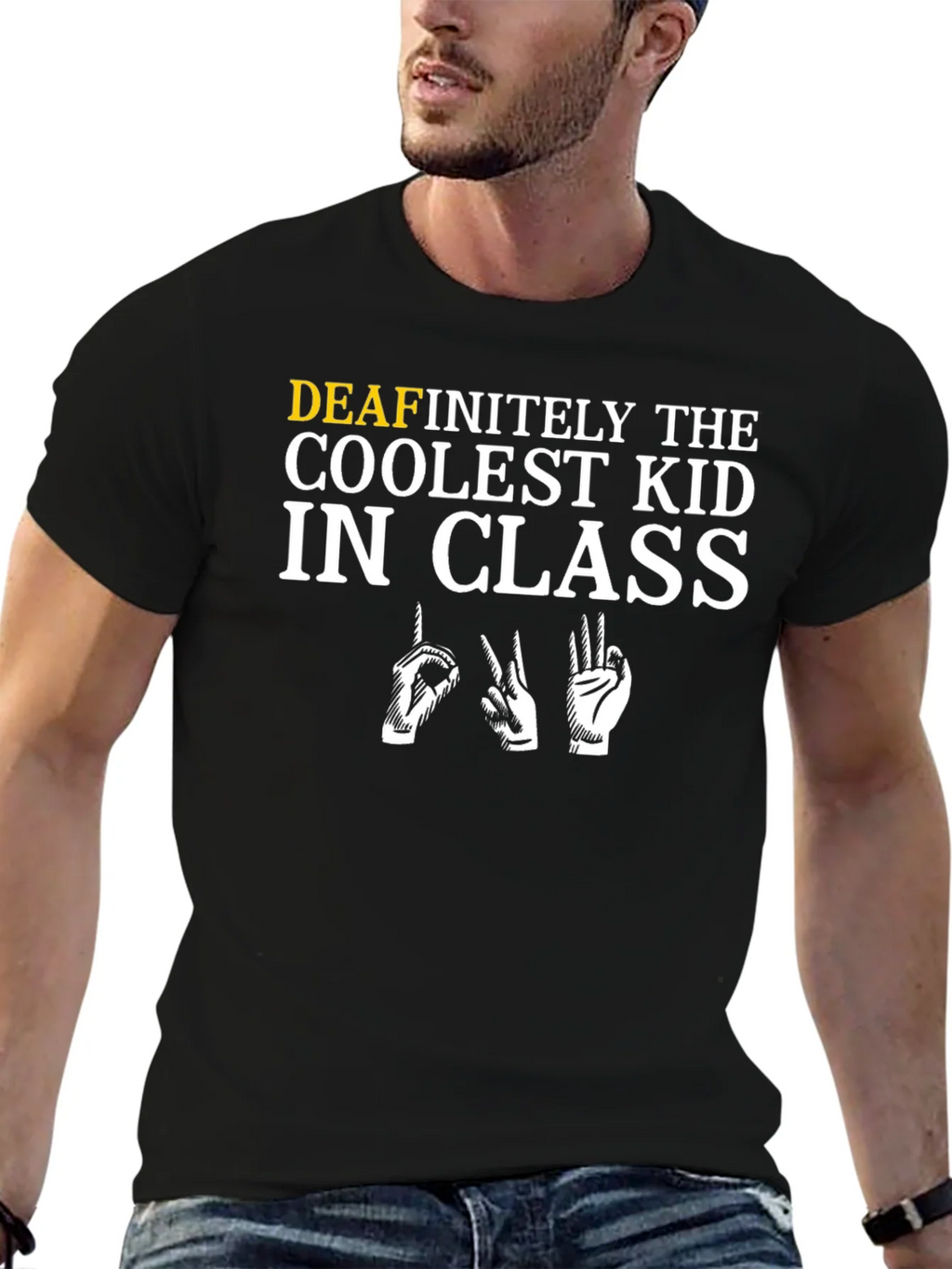 Deafinitely the Coolest Kid in Class T-Shirt product image 6