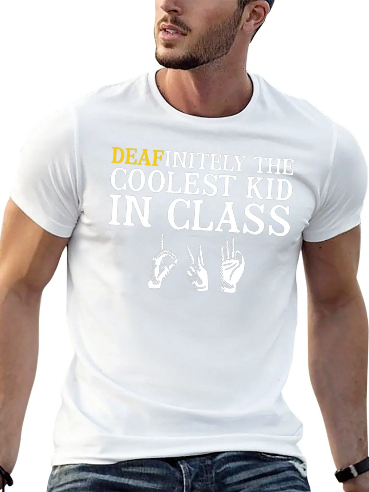 Deafinitely the Coolest Kid in Class T-Shirt product image 12