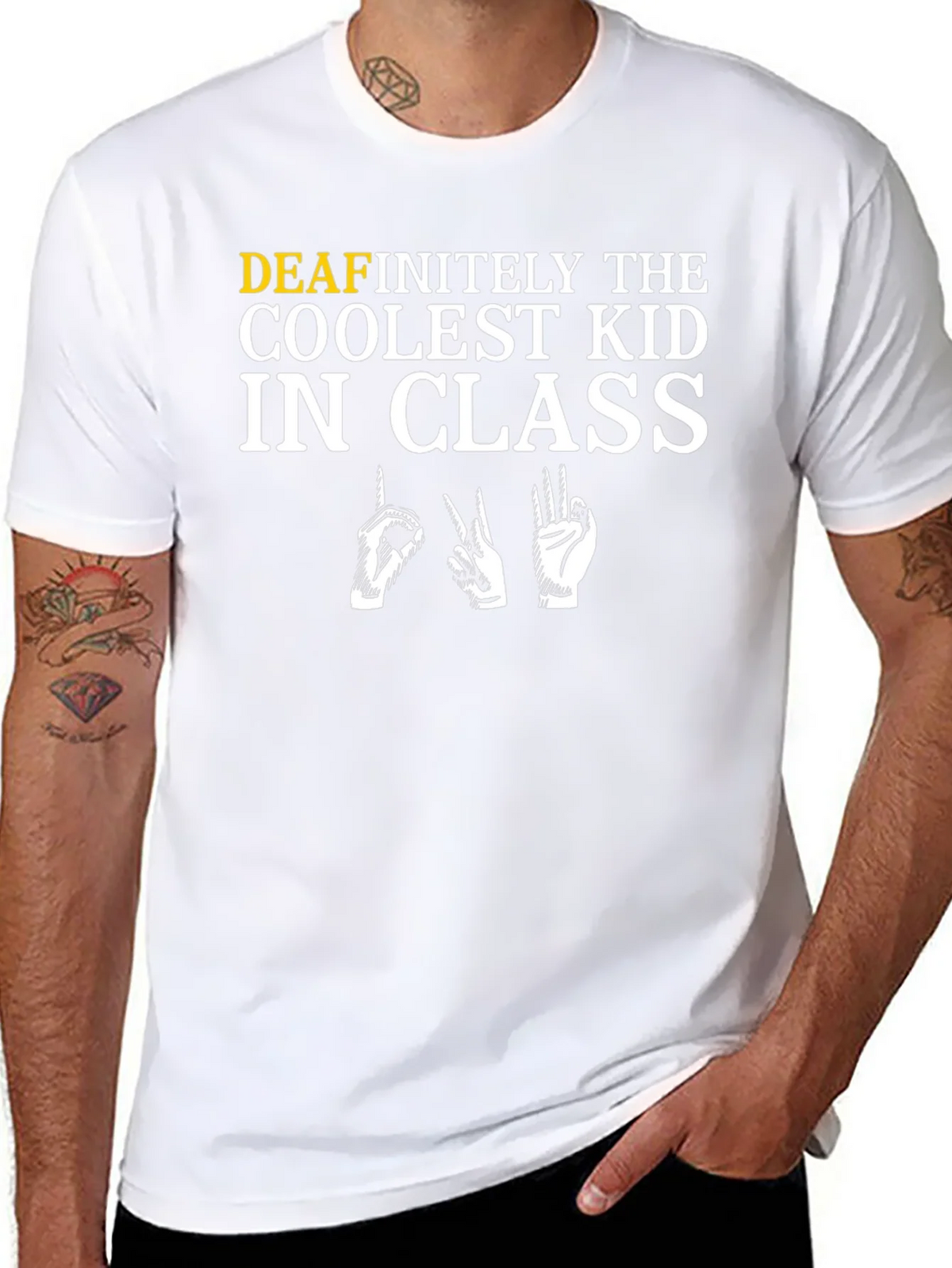 Deafinitely the Coolest Kid in Class T-Shirt product image 7