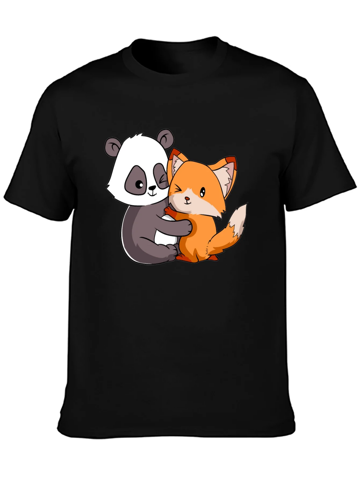 Panda and Fox Hug Graphic Tee product image 3