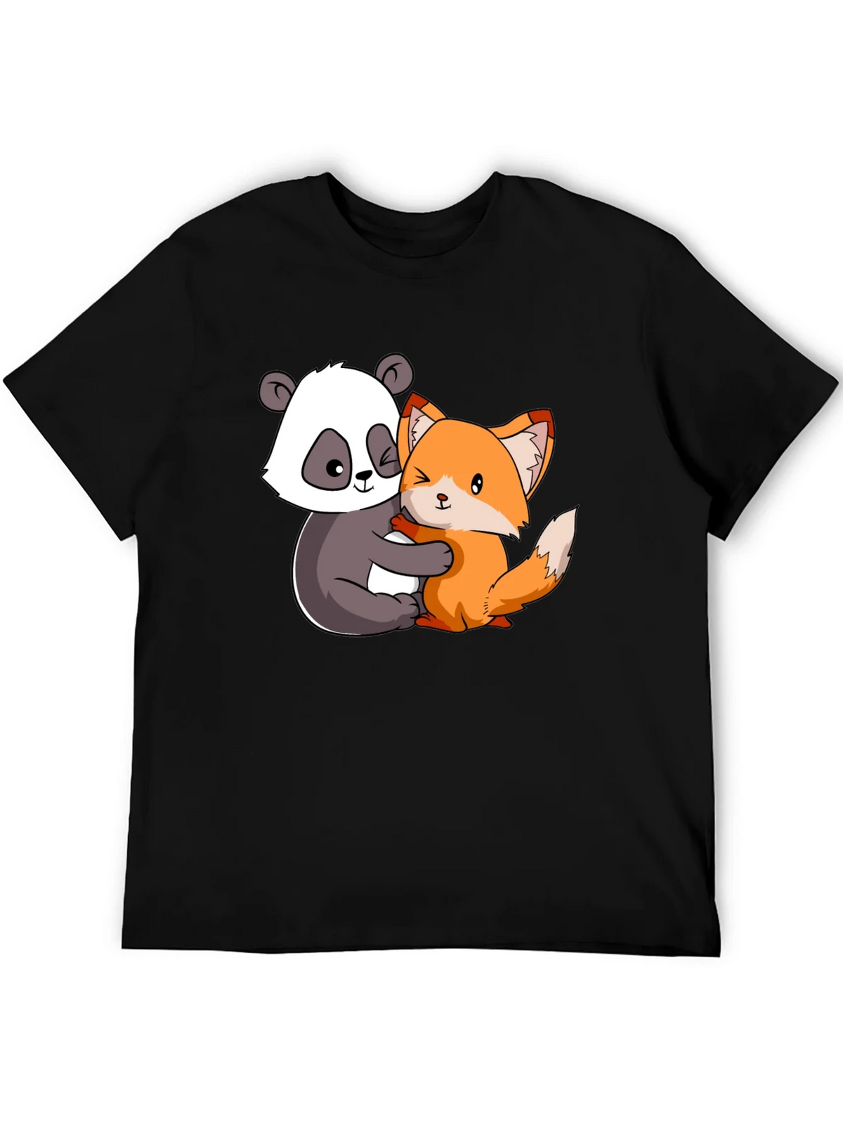Panda and Fox Hug Graphic Tee product image 5