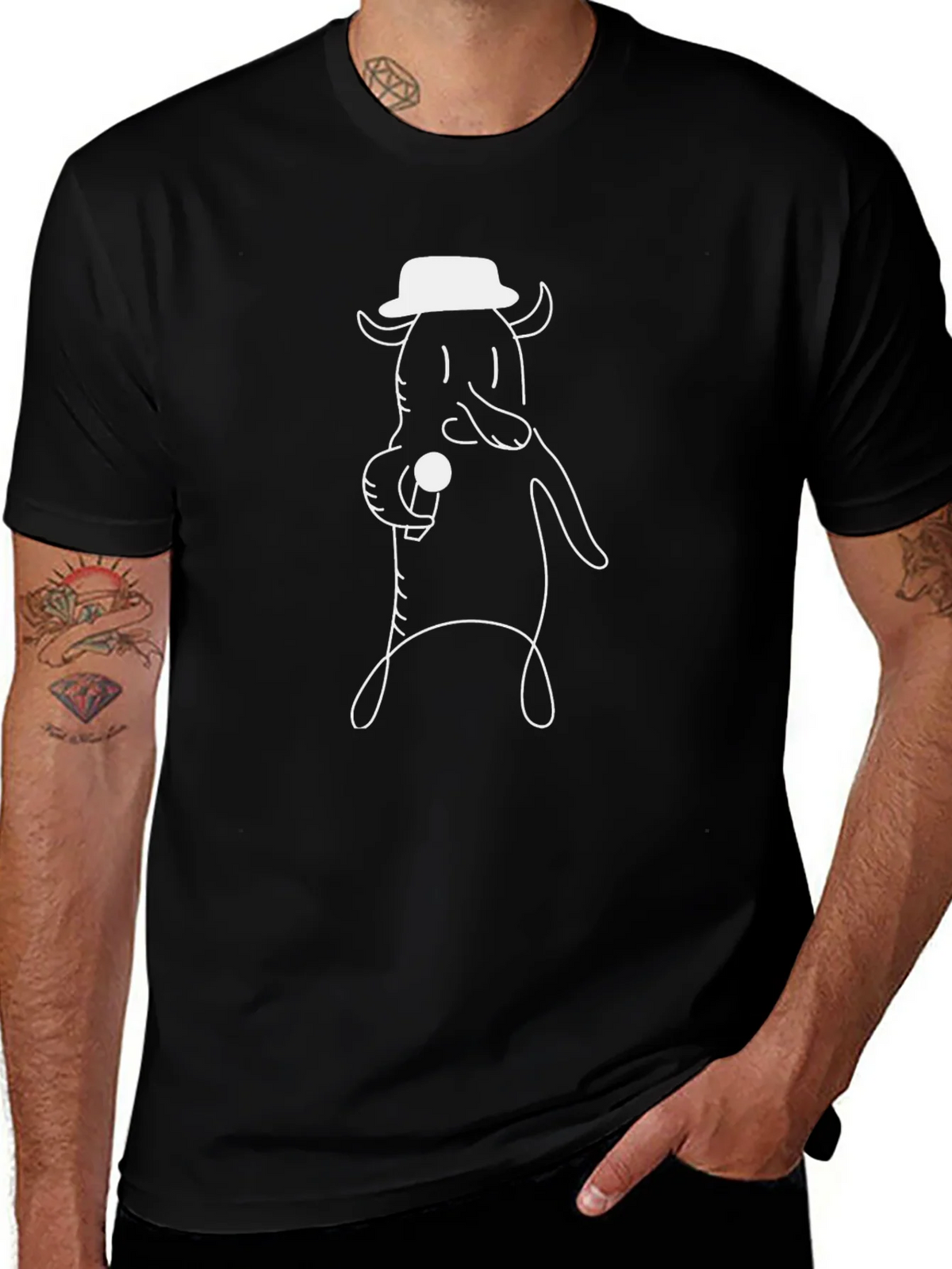 Cartoon Devil Graphic Tee - Black T-Shirt product image 1