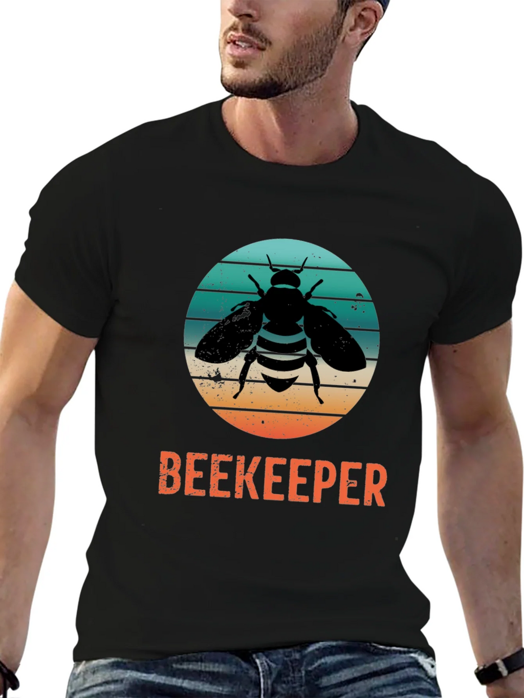 Beekeeper Bee T-Shirt - Honey Lover Retro Style Tee product image 6