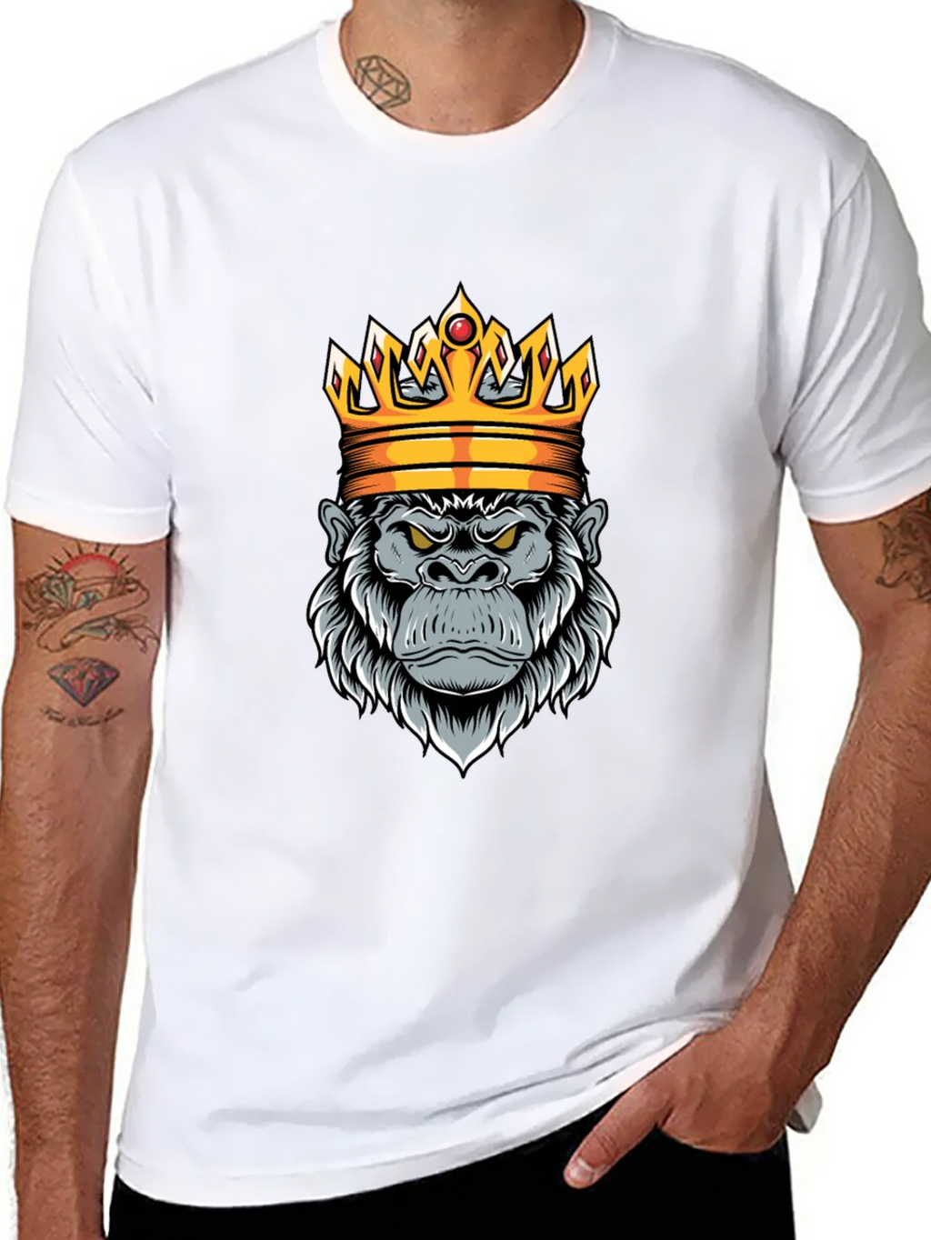 King Gorilla Graphic Tee - Black Cotton product image 6