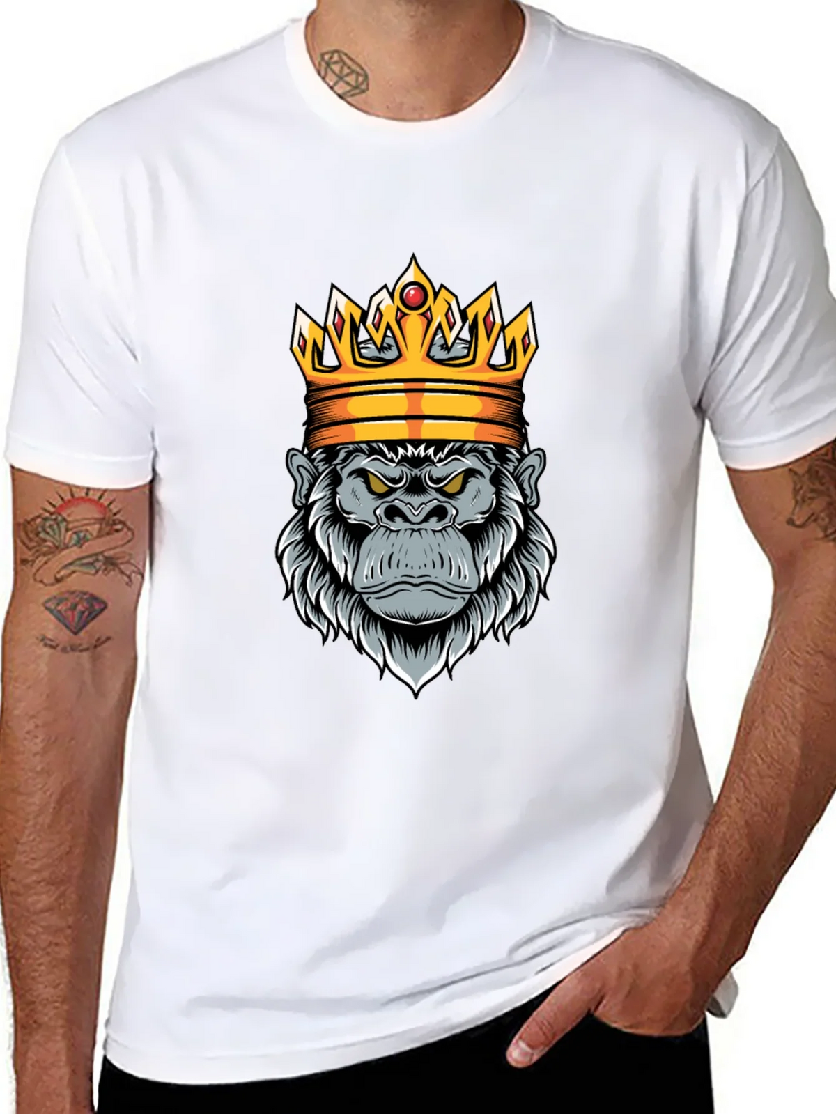 King Gorilla Graphic Tee - Black Cotton product image 6