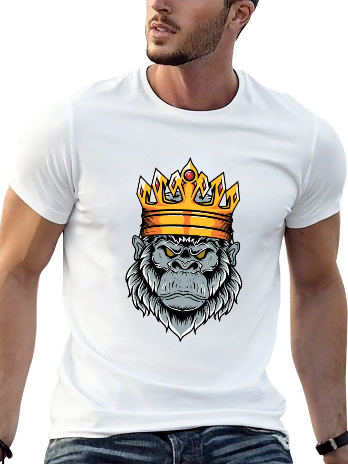 King Gorilla Graphic Tee - Black Cotton product image 11