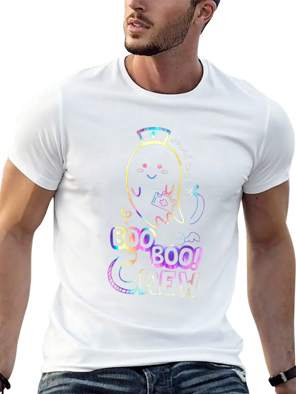 Boo Crew Halloween Nurse Ghost T-Shirt product image 9
