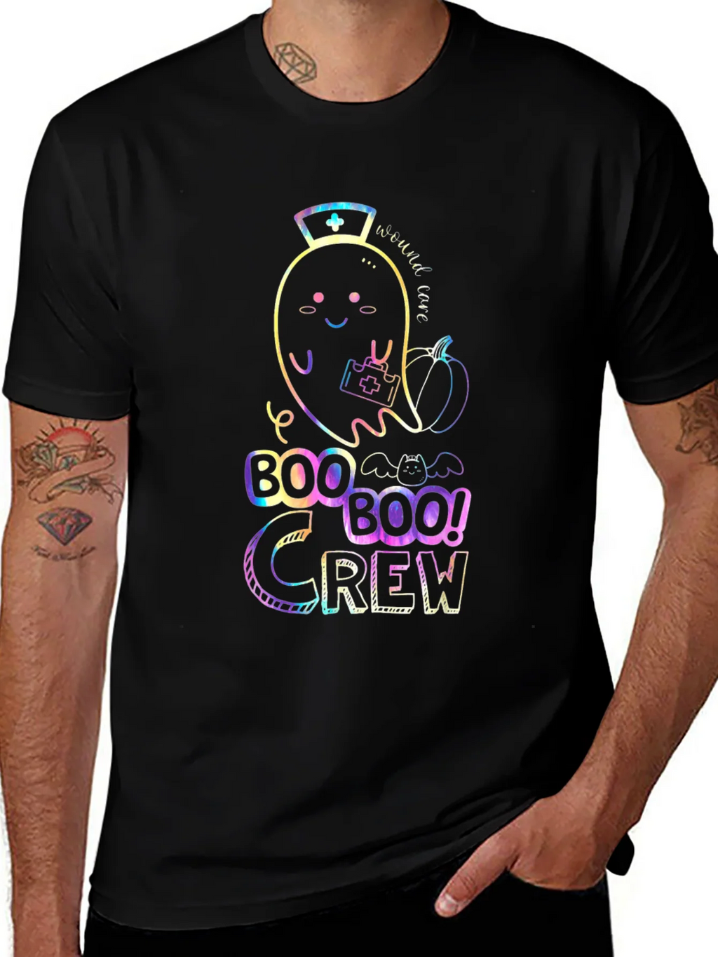 Boo Crew Halloween Nurse Ghost T-Shirt product image 1