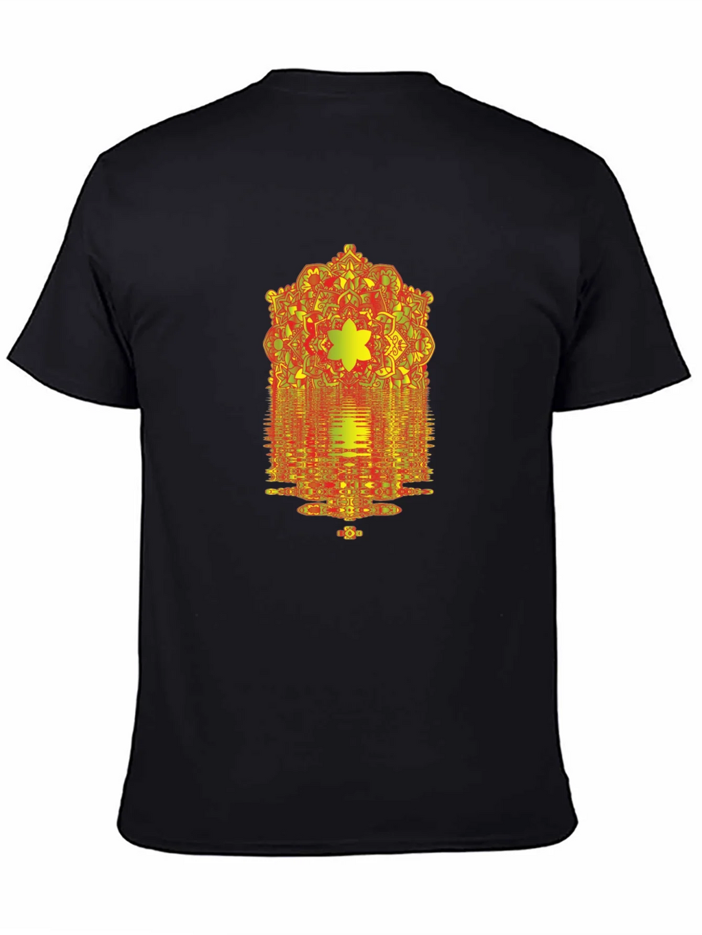 Geometric Mandala Graphic Print Black T-Shirt product image 4