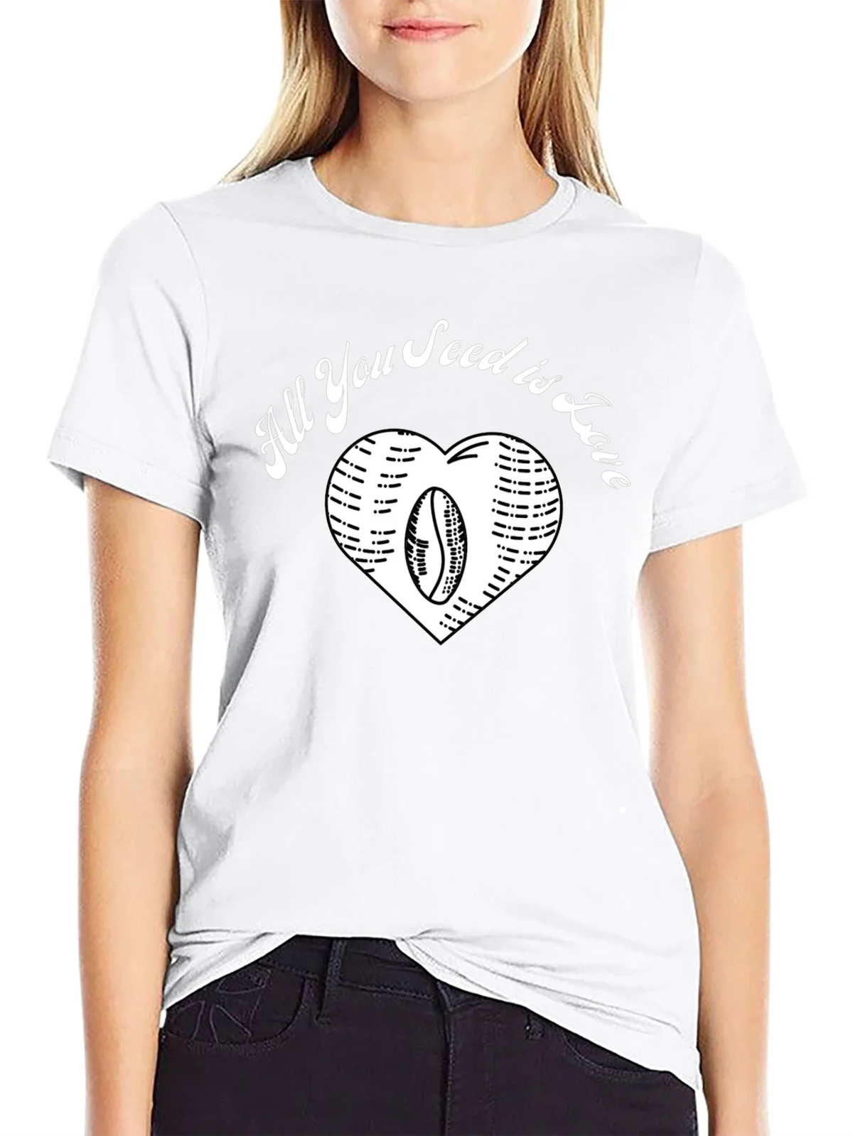 All You Seed is Love Coffee Bean Heart T-Shirt product image 8