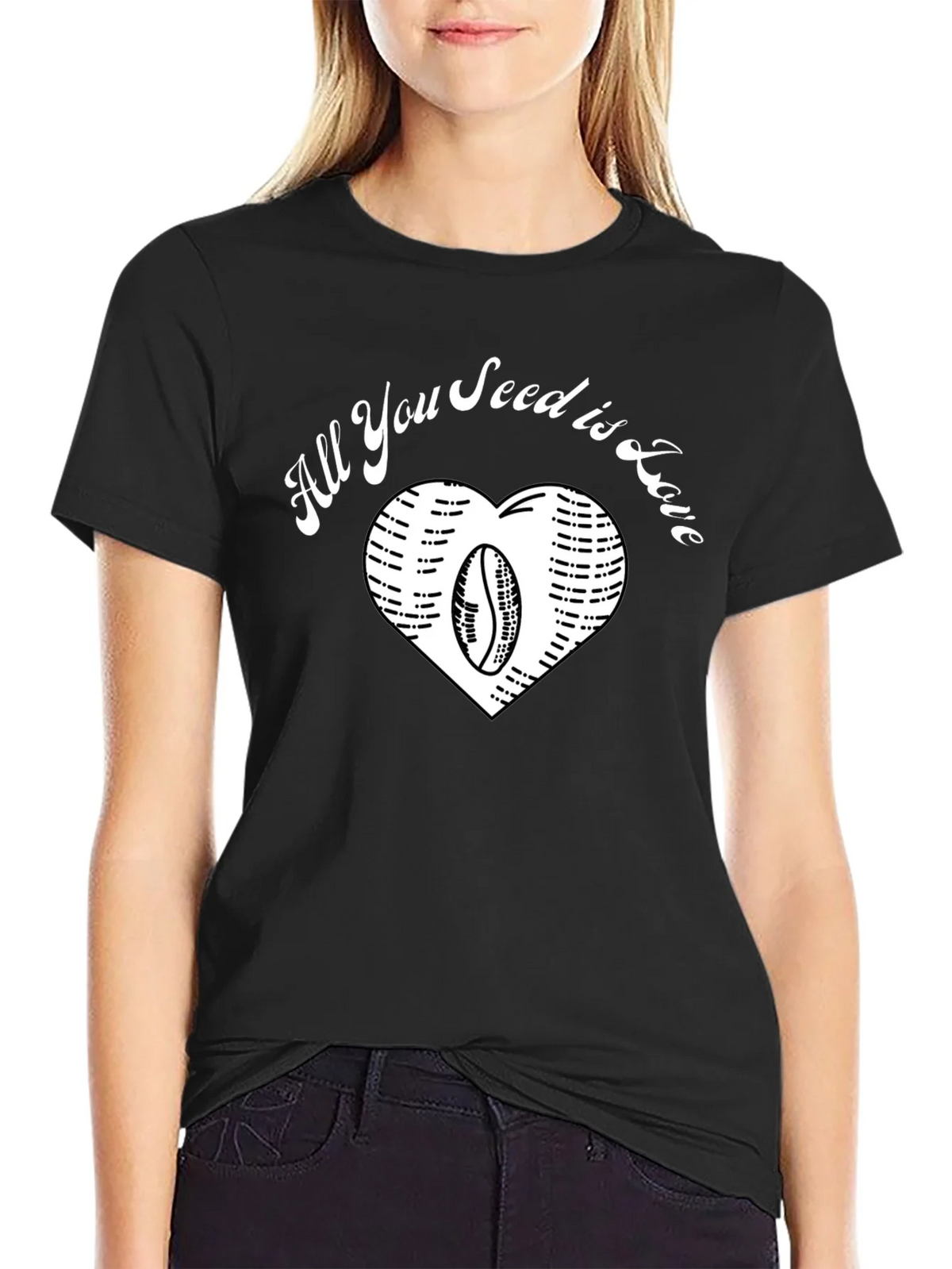 All You Seed is Love Coffee Bean Heart T-Shirt product image 2