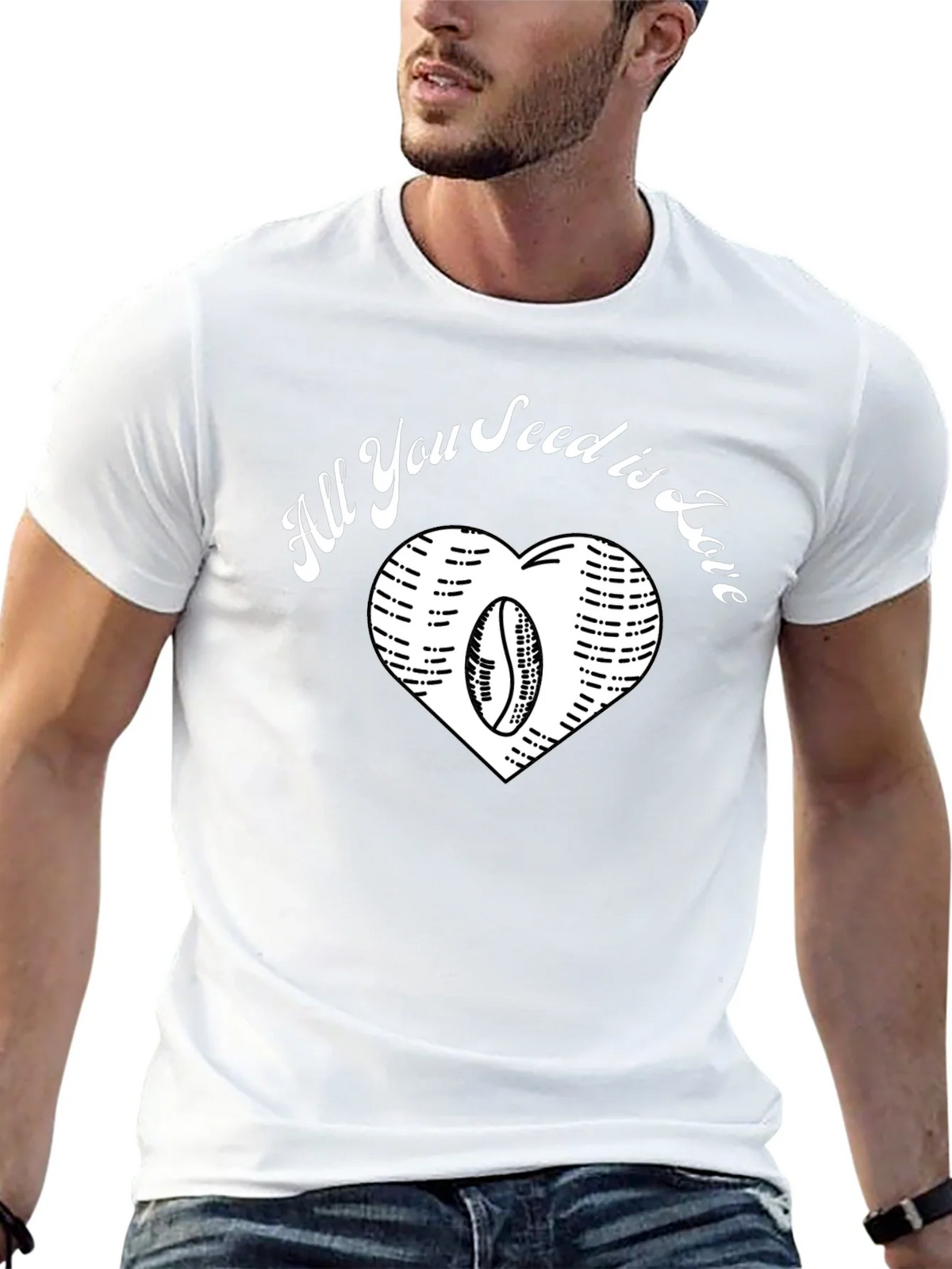 All You Seed is Love Coffee Bean Heart T-Shirt product image 12