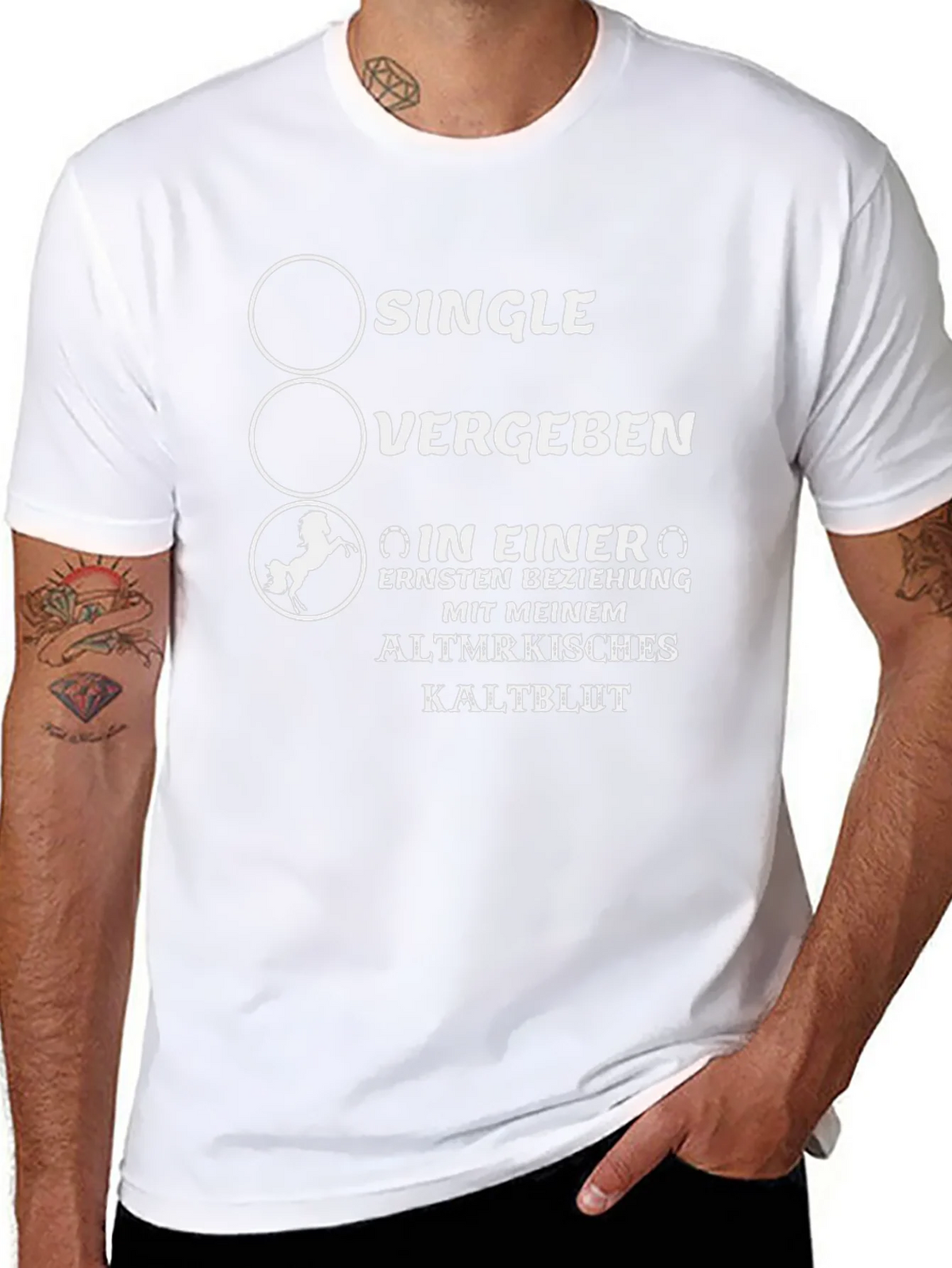 Single Vergeben or Horse Lover? T-Shirt product image 7