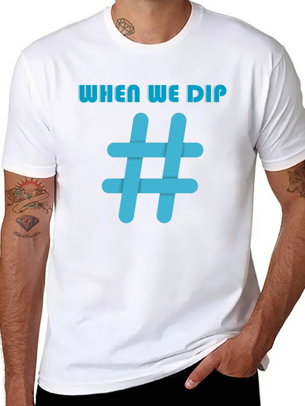 When We Dip Hashtag Graphic Black T-Shirt product image 7