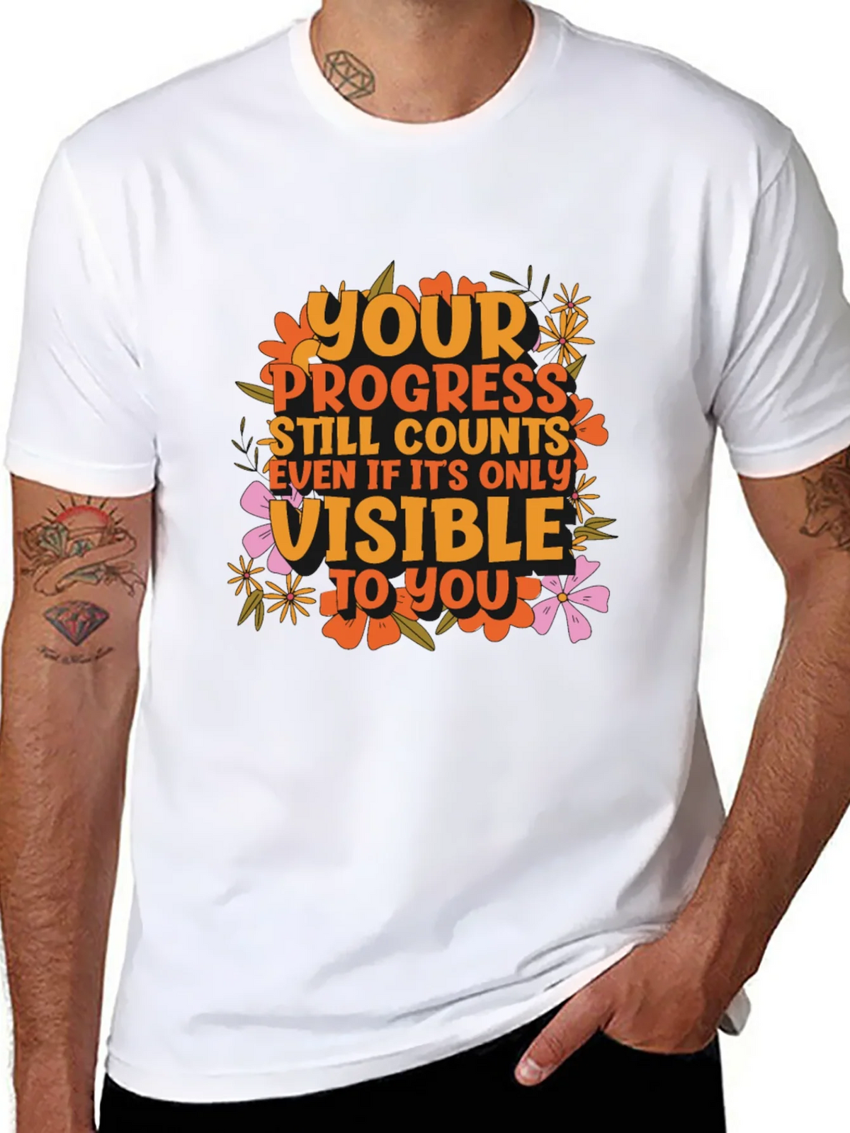 Motivational Graphic Tee - Your Progress Counts product image 7