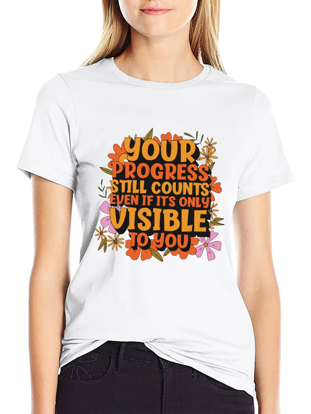 Motivational Graphic Tee - Your Progress Counts product image 8