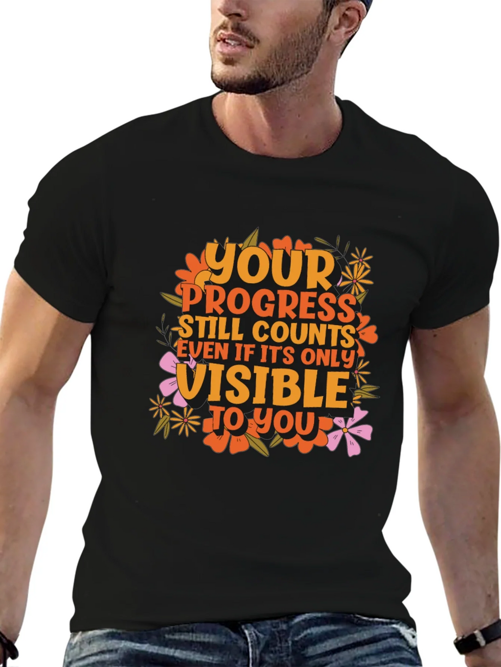 Motivational Graphic Tee - Your Progress Counts product image 6