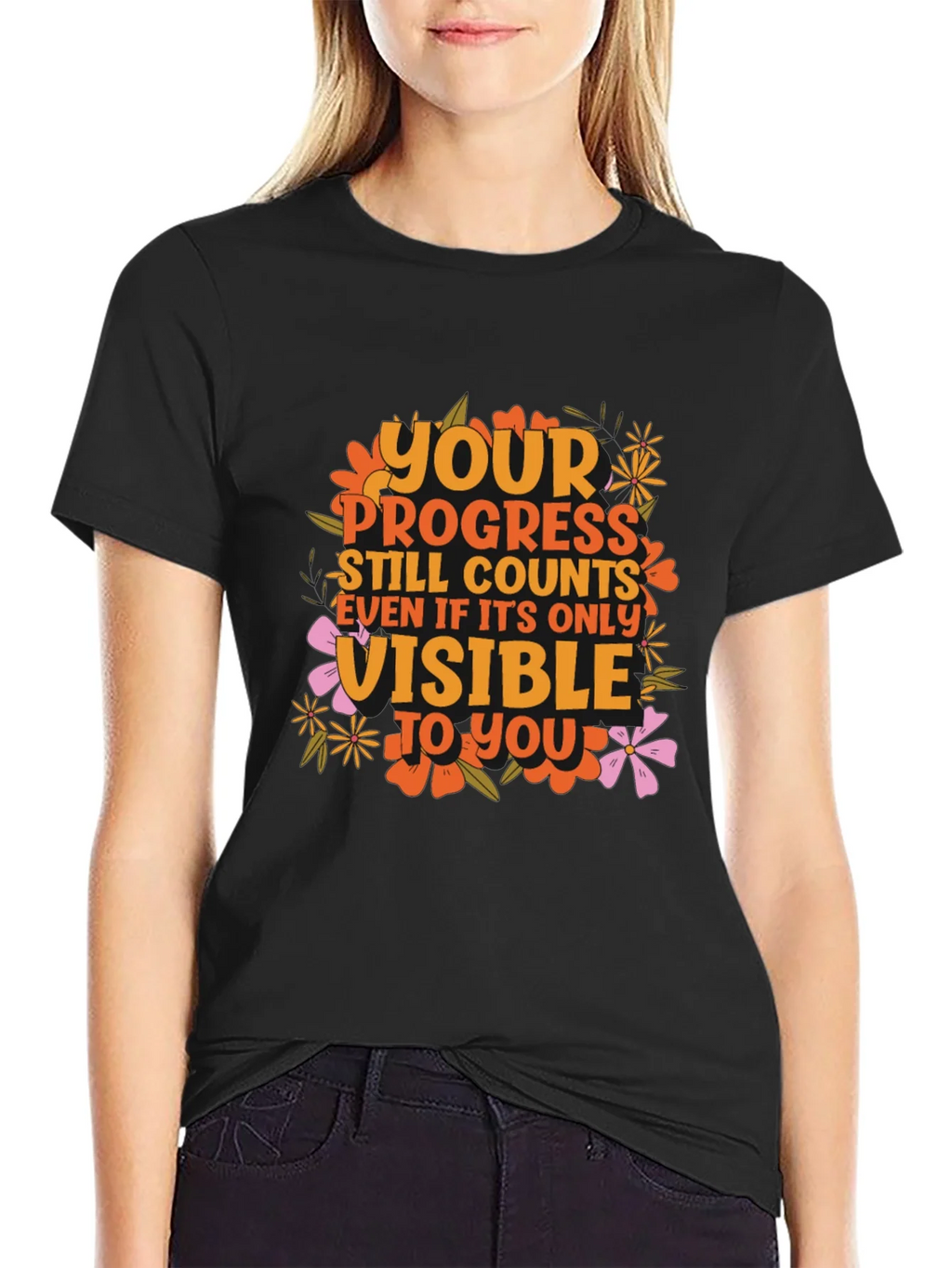 Motivational Graphic Tee - Your Progress Counts product image 2