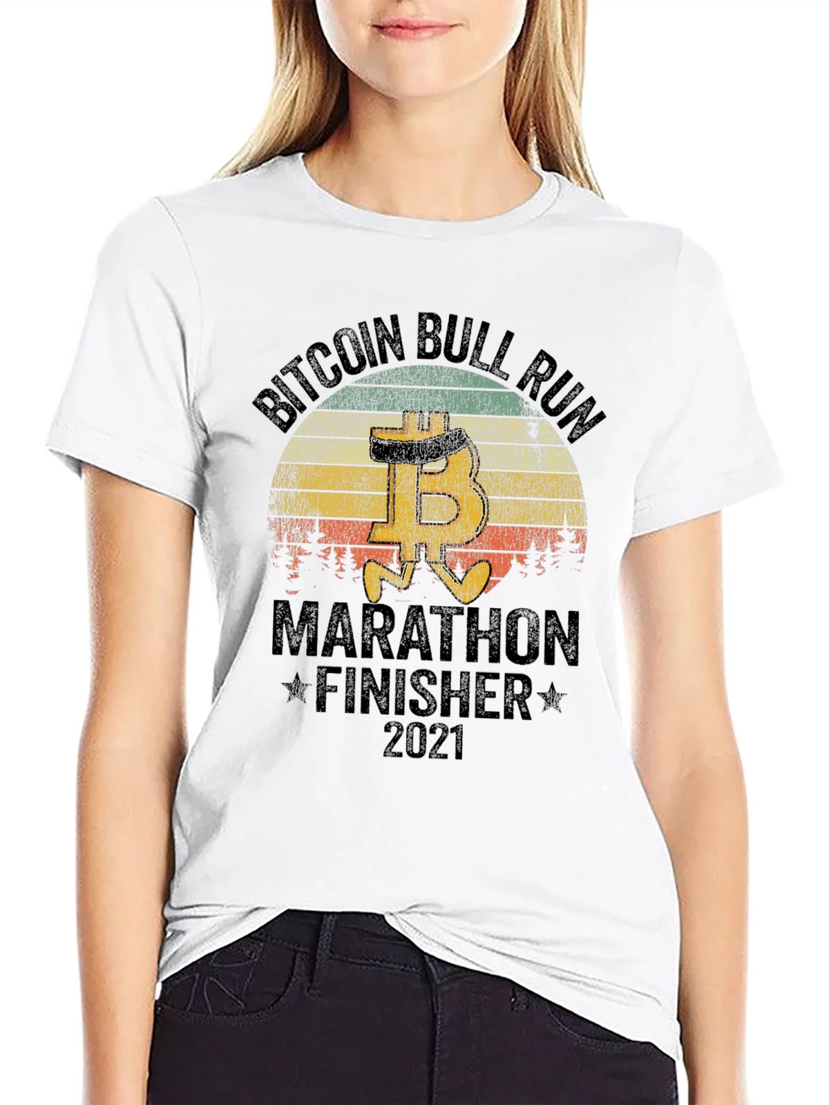 Bitcoin Bull Run Marathon Finisher 2021 T-Shirt product image 8