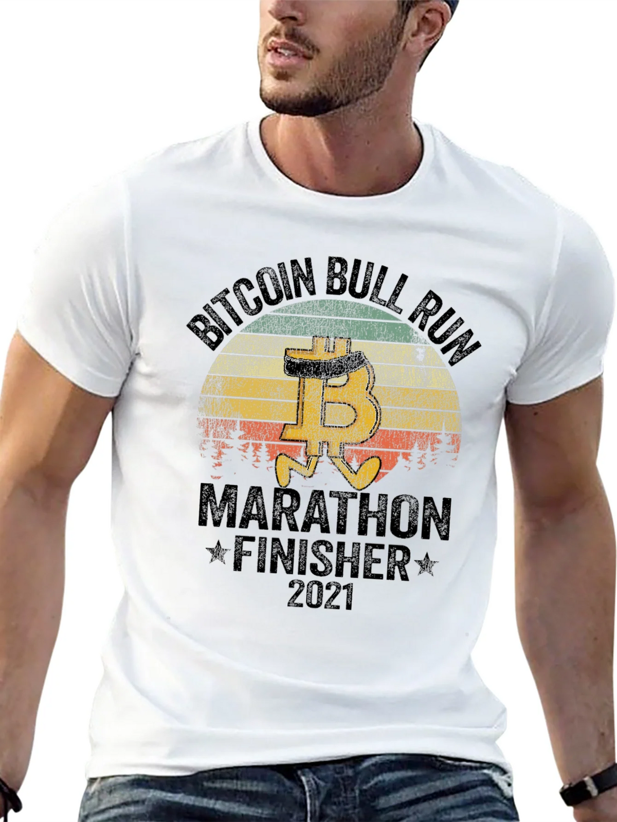 Bitcoin Bull Run Marathon Finisher 2021 T-Shirt product image 12