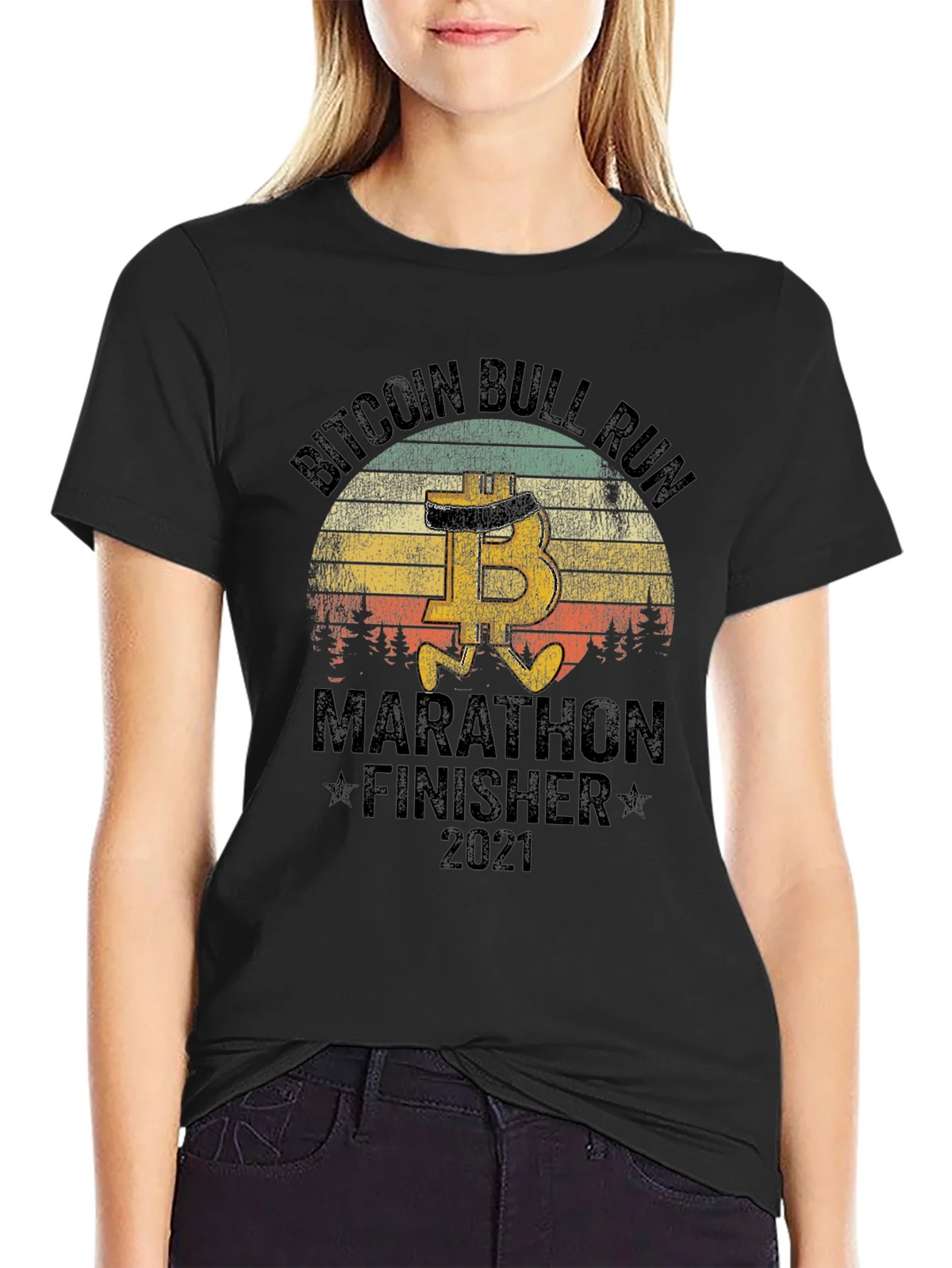 Bitcoin Bull Run Marathon Finisher 2021 T-Shirt product image 2