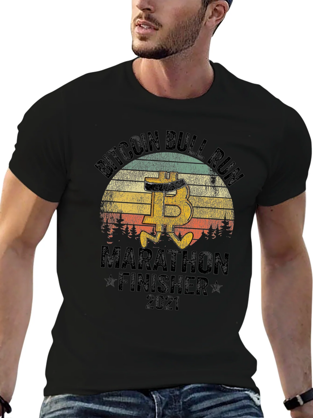 Bitcoin Bull Run Marathon Finisher 2021 T-Shirt product image 6