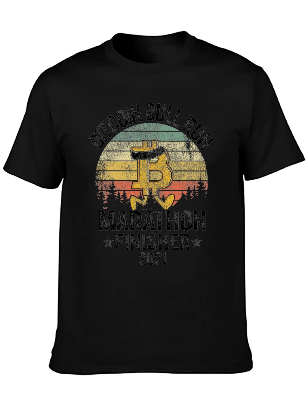 Bitcoin Bull Run Marathon Finisher 2021 T-Shirt product image 3