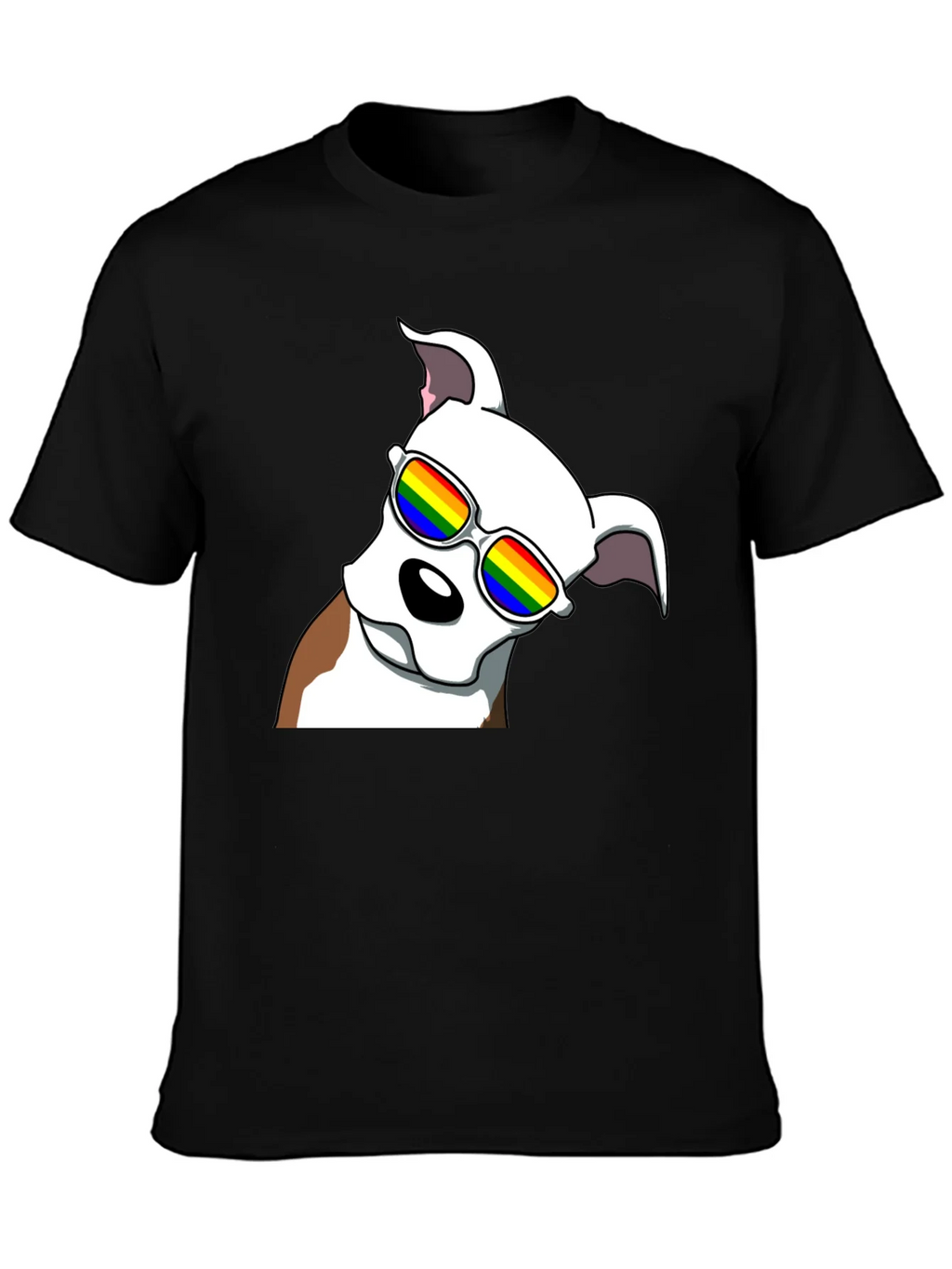 Cool Dog Tee - Rainbow Glasses Black T-Shirt product image 3