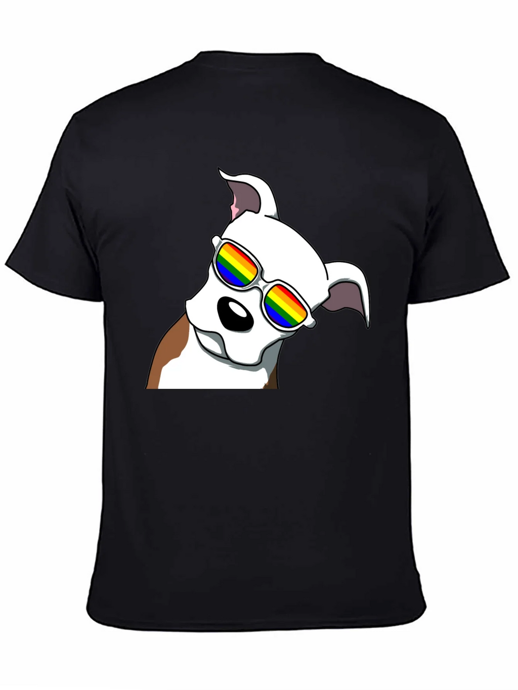 Cool Dog Tee - Rainbow Glasses Black T-Shirt product image 4