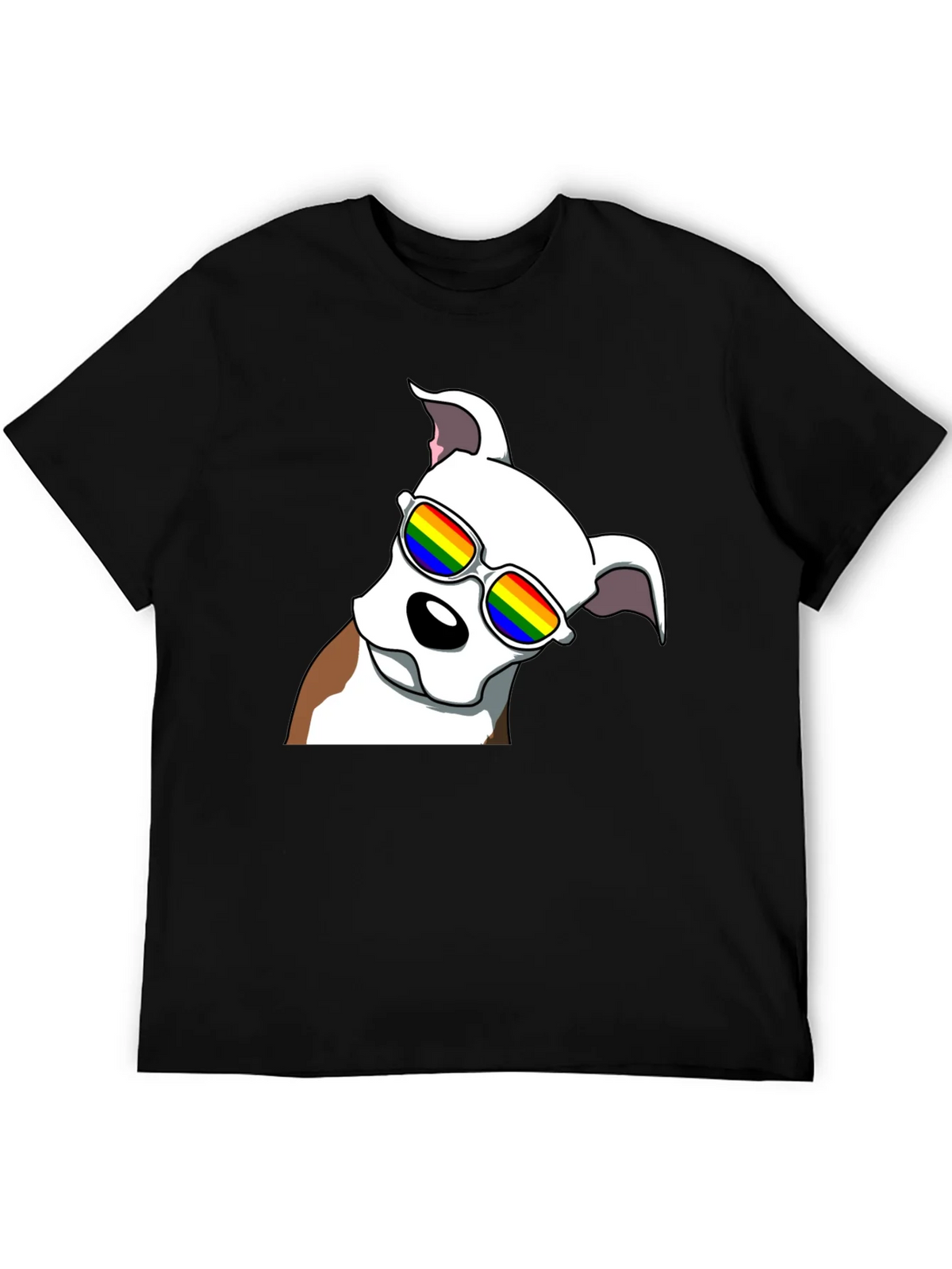 Cool Dog Tee - Rainbow Glasses Black T-Shirt product image 5