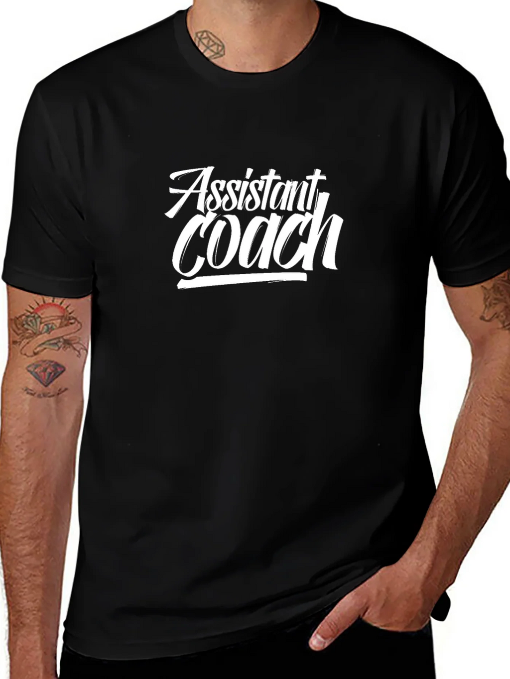 Assistant Coach Black Graphic T-Shirt product image 1