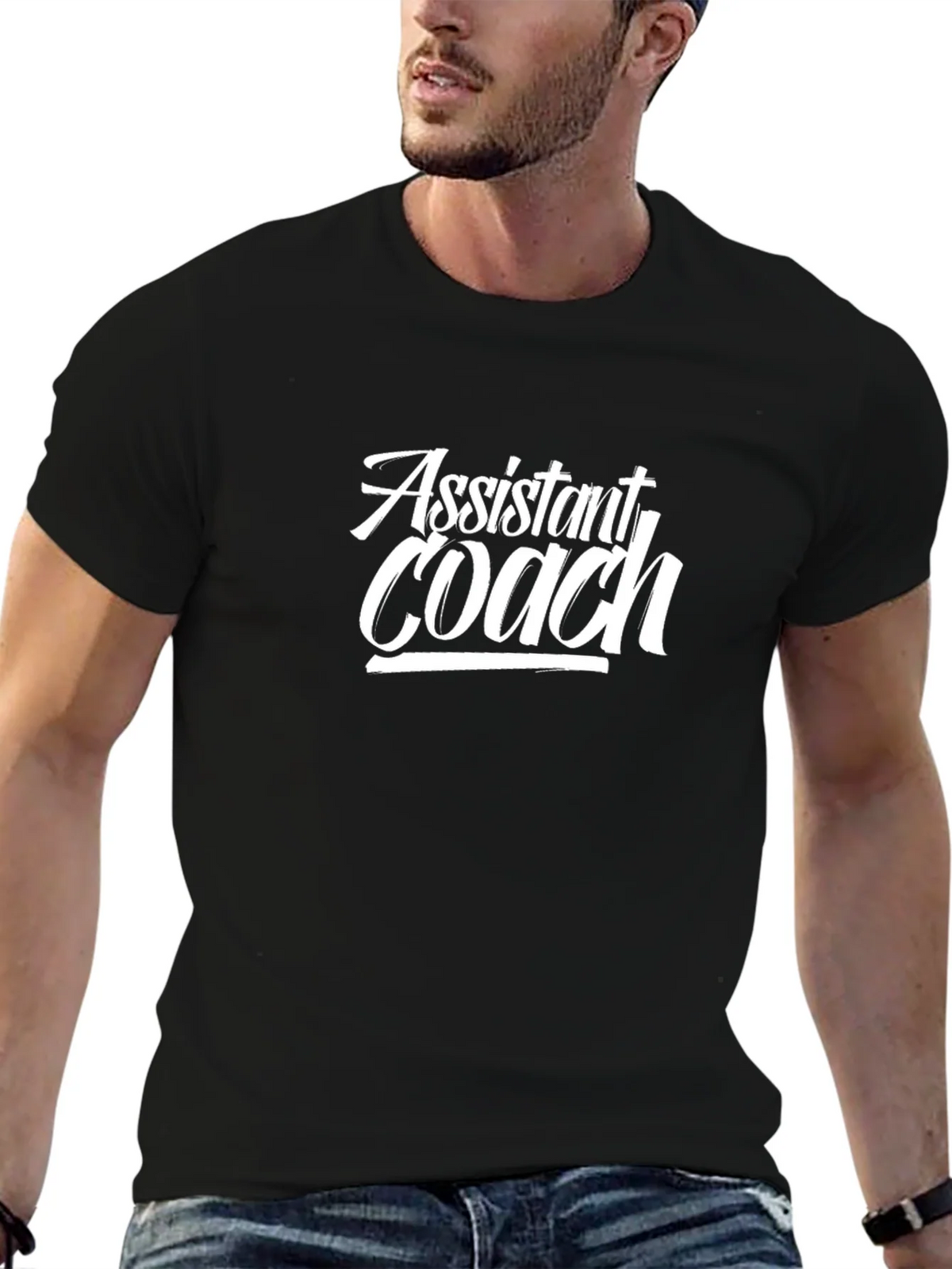 Assistant Coach Black Graphic T-Shirt product image 6