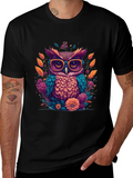 Owl with Glasses Graphic Tee product image 1