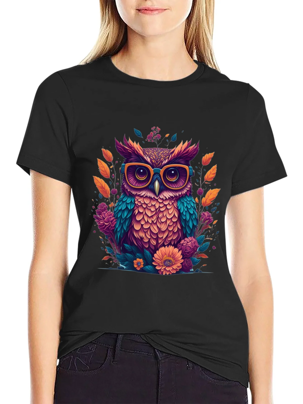 Owl with Glasses Graphic Tee product image 2