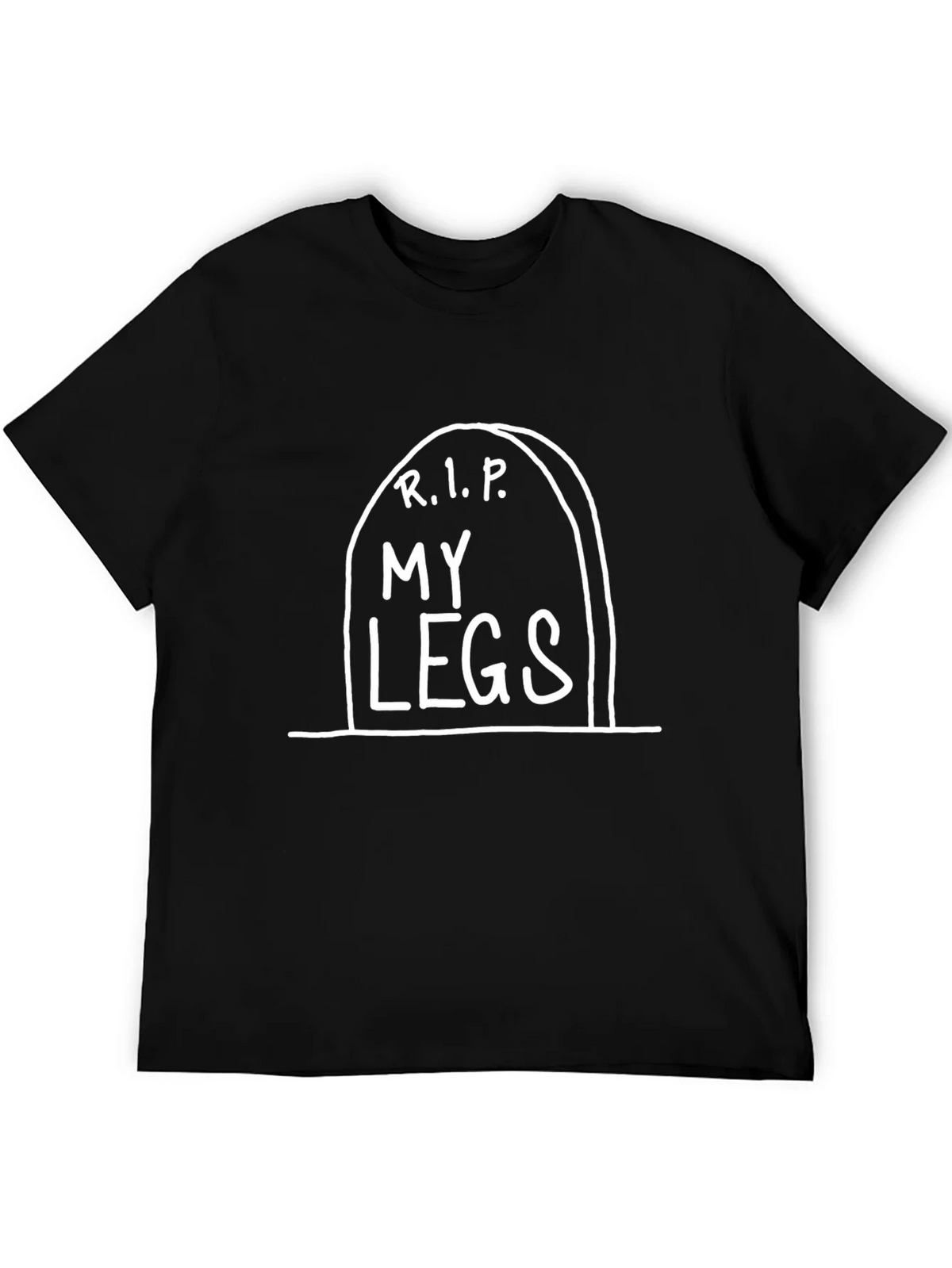 R.I.P. My Legs Funny Black Graphic Tee product image 5