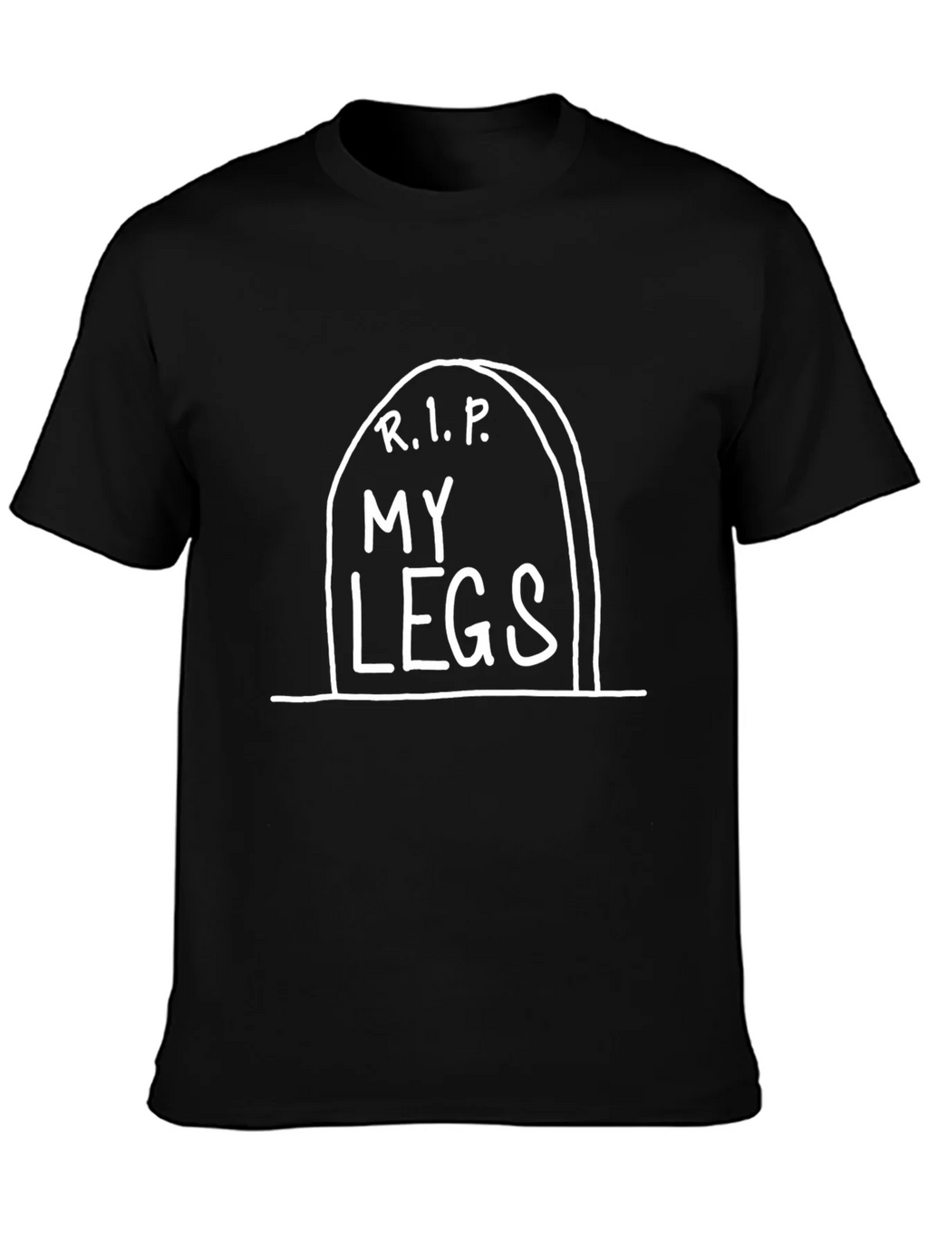 R.I.P. My Legs Funny Black Graphic Tee product image 3