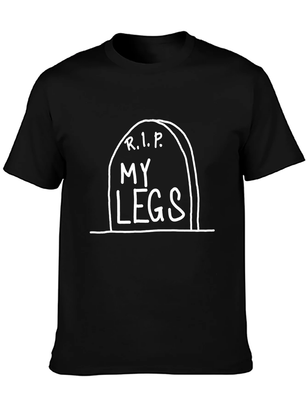 R.I.P. My Legs Funny Black Graphic Tee product image 3