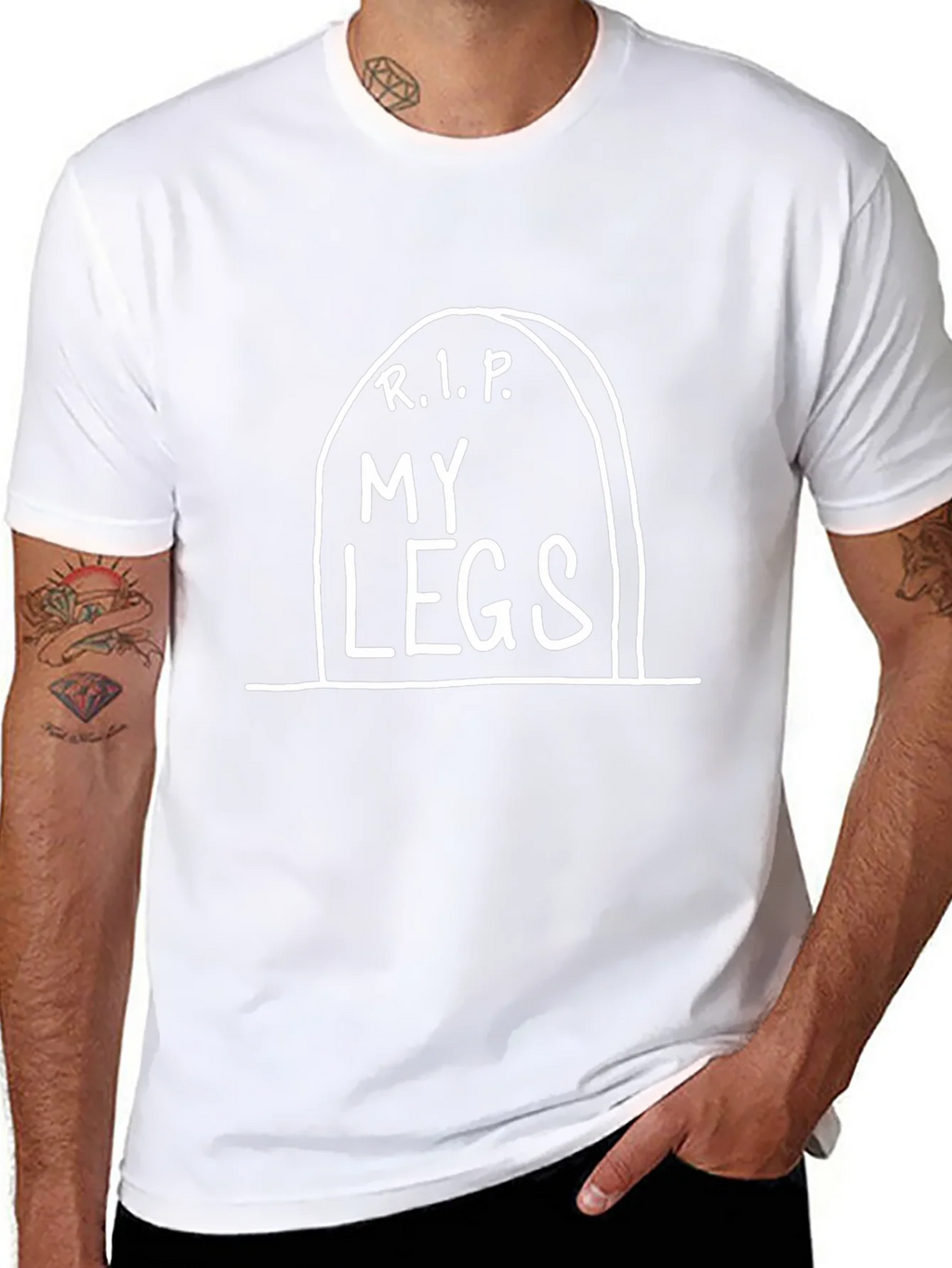 R.I.P. My Legs Funny Black Graphic Tee product image 7